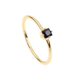 Stone Women Engagement Ring 925 Silver Dainty Stacking Single Stone