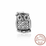 DIY Zircon Owl Bead Bracelet 925 Sterling Silver Jewelry