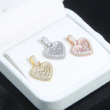 Heart Shaped CZ Necklace Top Sparking Cubic Zirconia Women Gift