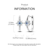 925 Silver Evil Eyes Star Butterfly Hoop Earrings