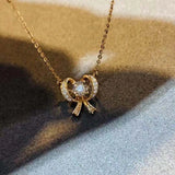 Bow Necklace AAAA Zircon Party Jewelry for Women