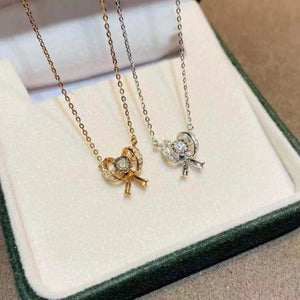 Bow Necklace AAAA Zircon Party Jewelry for Women