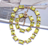 Purple Yellow Glass Crystal Bracelets Boho Statement Jewelry Women