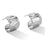 Chunky Studs Earrings Stainless Steel Bijoux Jewelry Metal 18 K