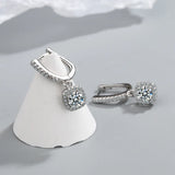 Square Shape Drop Earrings Bridal Wedding Jewelry Dangle Earring