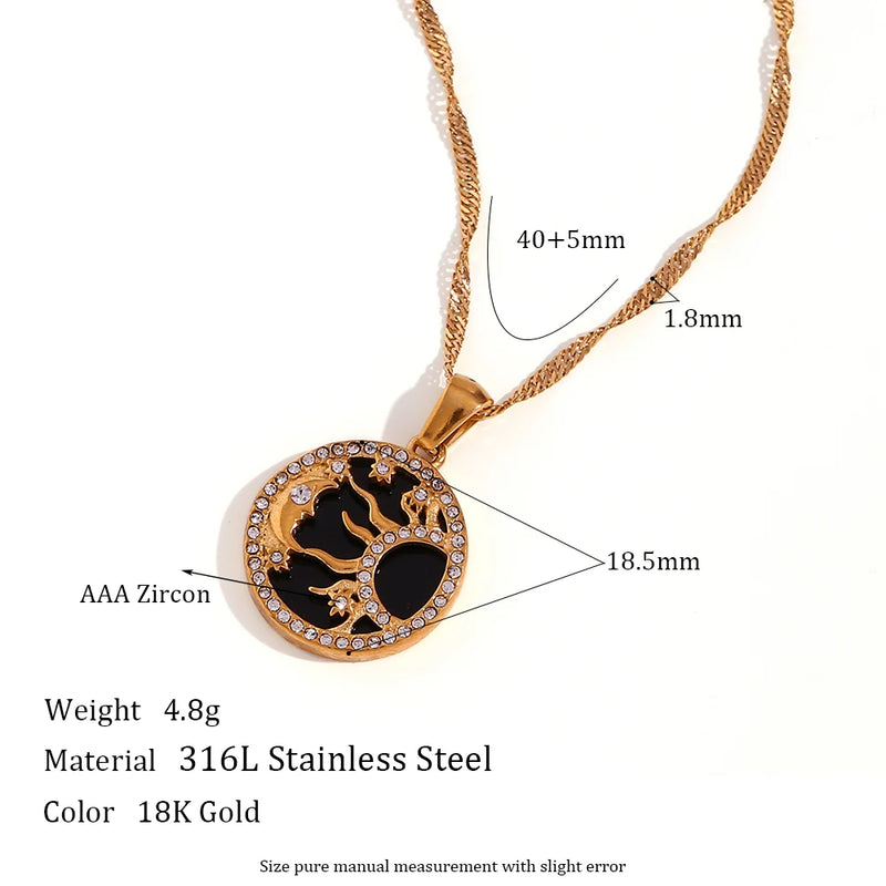 Y2K Heart Pearl Pendant Necklace Stainless Steel Jewelry