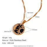 Y2K Heart Pearl Pendant Necklace Stainless Steel Jewelry