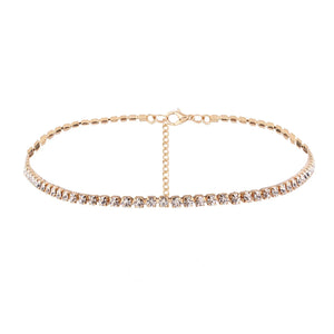 Iced Out Tennis Chain Necklace for Women Crystal Choker
