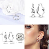 925 Silver Starry Moon Tassel Earrings - Party Hoops Heart Star