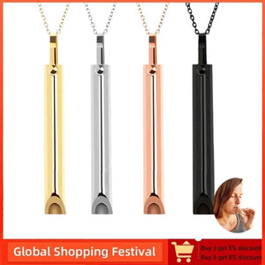 Titanium Steel Breath Necklace for Anxiety Relief