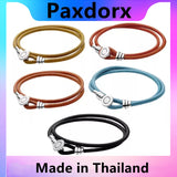 S925 Sterling Silver Bead & Barrel Bracelet for Pandora Charms