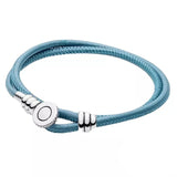 S925 Sterling Silver Bead & Barrel Bracelet for Pandora Charms