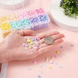 2030Pcs 6mm Polymer Clay Disc Charms Beads 10 Colors DIY Jewelry Making