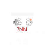 925 Silver Zircon Bear Earrings Wedding Accessory