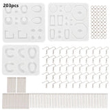 203pcs Crystal Silicone Mold Set For Jewelry Making UV Resin Accessories