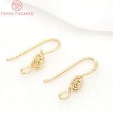 6PCS 20MM Gold Plated Earrings Hooks for DIY Jewelry Making