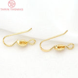 6PCS 20MM Gold Plated Earrings Hooks for DIY Jewelry Making