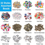 2062pcs Beading Box Set DIY Beaded Material Bracelet Necklace Making
