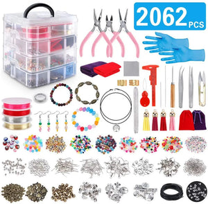 2062pcs Beading Box Set DIY Beaded Material Bracelet Necklace Making
