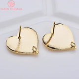10PCS 19x19.5MM Brass Stud Earrings DIY Jewelry Accessories