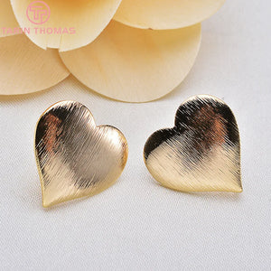 10PCS 19x19.5MM Brass Stud Earrings DIY Jewelry Accessories