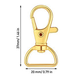 20CF 35x Lobster Claw Clasp Swivel Snap Hook for DIY Jewelry Keychain Luggage