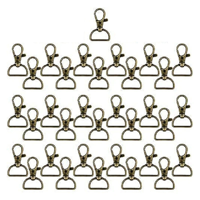 20CF 35x Lobster Claw Clasp Swivel Snap Hook for DIY Jewelry Keychain Luggage