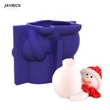 Snowman Silicone Mold for DIY Decoration Making Soap Melt Resin Clay Craft