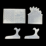 20CF 4Pcs Silicone Moulds Calendar DIY Kit Small Large Moulds Crafts Tools
