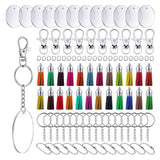 20CF Acrylic Keychain Set with Blanks Tassels Rings Clasps for DIY Keychain