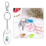 20CF Acrylic Keychain Set with Blanks Tassels Rings Clasps for DIY Keychain