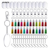20CF Acrylic Keychain Set with Blanks Tassels Rings Clasps for DIY Keychain