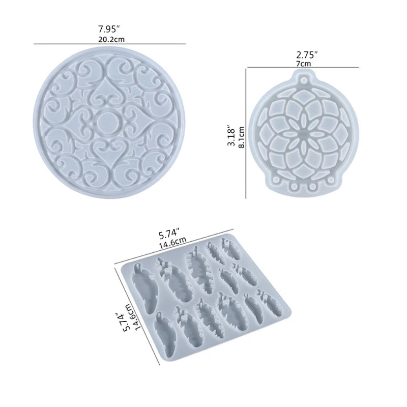 Large Silicone Mold Dream Catcher Resin for Epoxy Window Decor