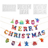 Christmas Pull Flag Letters Epoxy Resin Mold DIY Party Supplies Silicone Mould