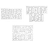 Christmas Pull Flag Letters Epoxy Resin Mold DIY Party Supplies Silicone Mould