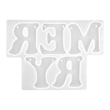 Christmas Pull Flag Letters Epoxy Resin Mold DIY Party Supplies Silicone Mould