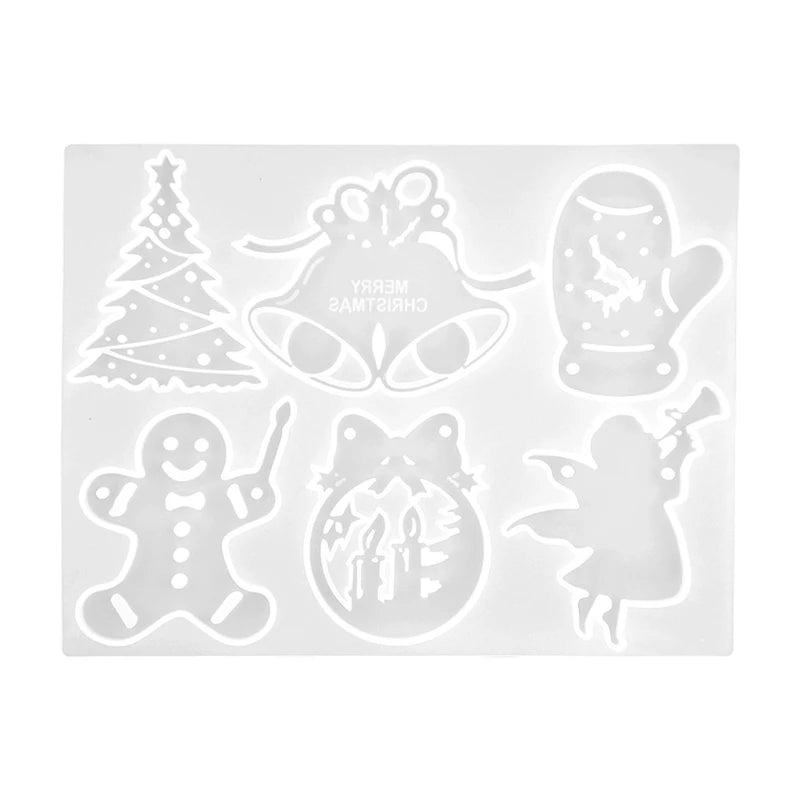 Christmas Pull Flag Letters Epoxy Resin Mold DIY Party Supplies Silicone Mould