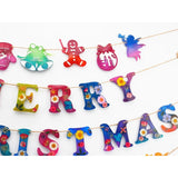 Christmas Pull Flag Letters Epoxy Resin Mold DIY Party Supplies Silicone Mould