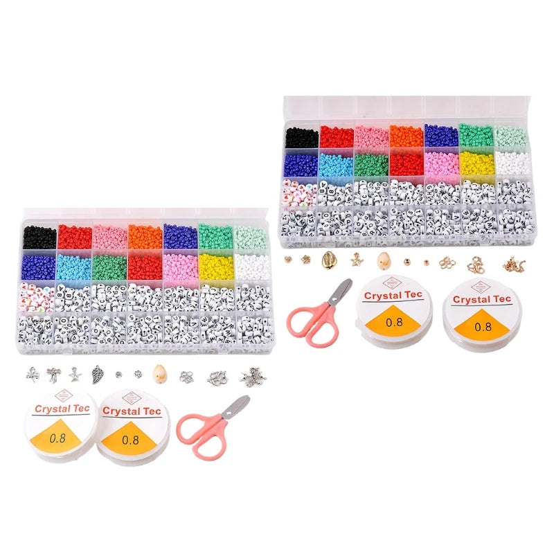 20CF Rainbow Glass Beads for Jewelry Making