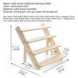 Rustic Wood Display Riser Jewelry Stand Storage Shelf