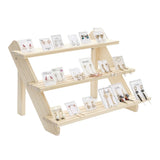 Rustic Wood Display Riser Jewelry Stand Storage Shelf