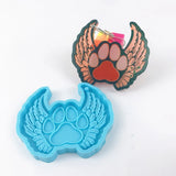 Love Angel Wings Keychain Silicone Mold with Hole for Pendant