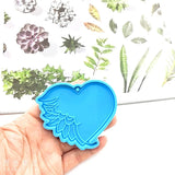 Love Angel Wings Keychain Silicone Mold with Hole for Pendant