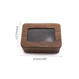 Walnut Ring Box Jewelry Case with Soft Lining - Wedding Gift