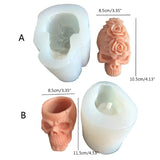 Rose Flower Skull Silicone Mold Resin Epoxy DIY Soap Candle