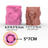 European Skull Flowerpot Candle Mold for Home Decor