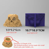 Skull Flower Pot Silicone Mold DIY Handcraft Resin Molds