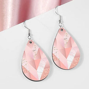 Sublimation Earrings Blank Line Hook Water Drop Shape Earrings Pendants