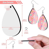 Sublimation Earrings Blank Line Hook Water Drop Shape Earrings Pendants