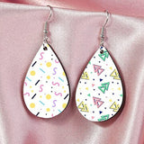 Sublimation Earrings Blank Line Hook Water Drop Shape Earrings Pendants